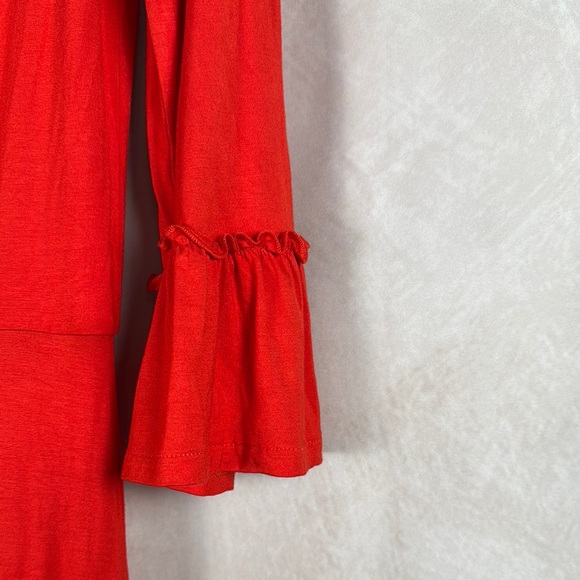 Boden Jordana Maxi Dress Size 6 Red Split VNeck Tiered Casual Soft Boho Festival - Picture 4 of 11
